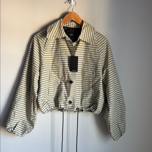 NEW RAILS North Mini Check Twill Jacket In Sage Small - Picture 2 of 9